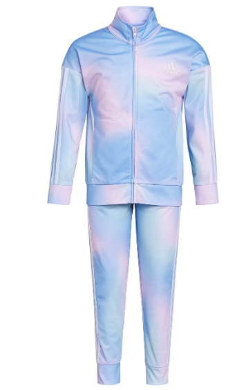 adidas adidas Girls 2 Piece Printed Tricot Tracksuit